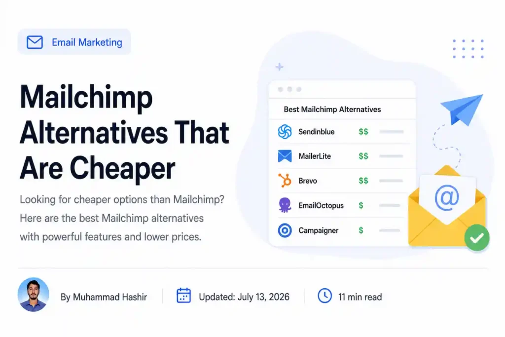 Affordable Mailchimp alternatives comparison with author profile